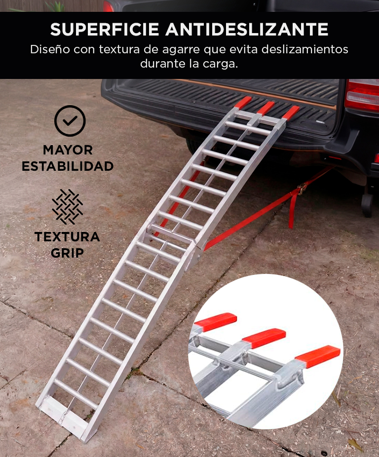 Rampa Para Moto Vetra By Gadnic Aluminio Reforzado Plegable - Imagen 4
