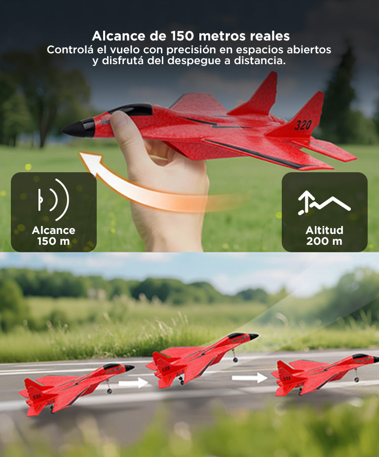 Avión Caza A Control Remoto Gadnic Carga Usb - Imagen 3