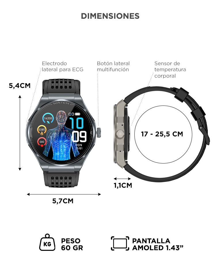 Smartwatch Gadnic VE35 Pro Pantalla Amoled IP65 - Imagen 6