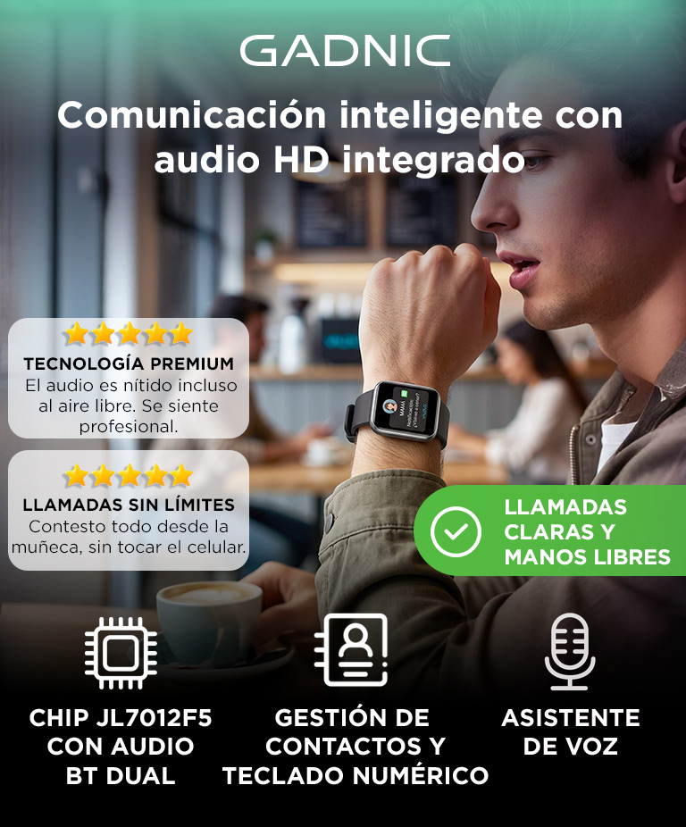 SmartBand Gadnic VS13 Llamadas 123 Modos Deportivos IP68 - Imagen 2
