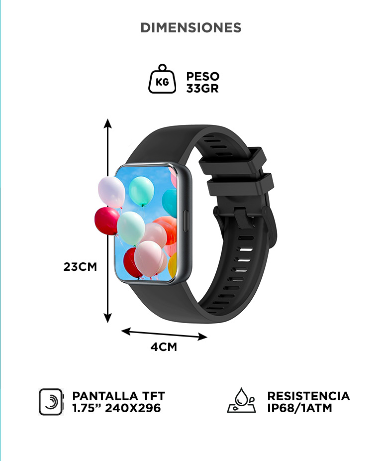 SmartBand Gadnic VS13 Llamadas 123 Modos Deportivos IP68 - Imagen 7