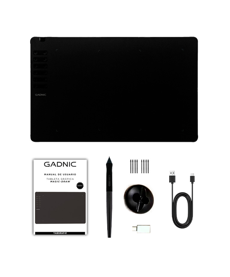 Tableta de Dibujo Gráfico Gadnic Magic Draw 8192 Niveles de Presión Lápiz EMR - Imagen 7