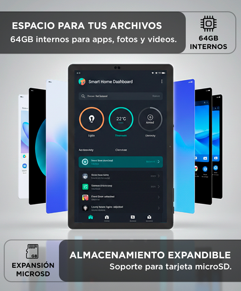 Tablet Gadnic 1036 Pulgadas 2K RAM 4GB Almacenamiento 64GB Android 10 Qualcomm Snapdragon 615 WiFi Bluetooth USB C Teclado Accesorios - Imagen 5