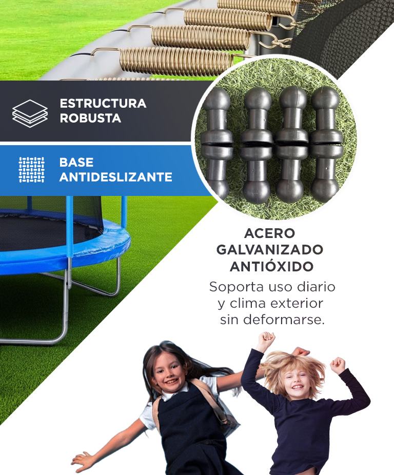Cama Elástica Gadnic 365cm 12 ft Trampolin Con Red de Seguridad Y Escalera Estructura Acero - Imagen 3