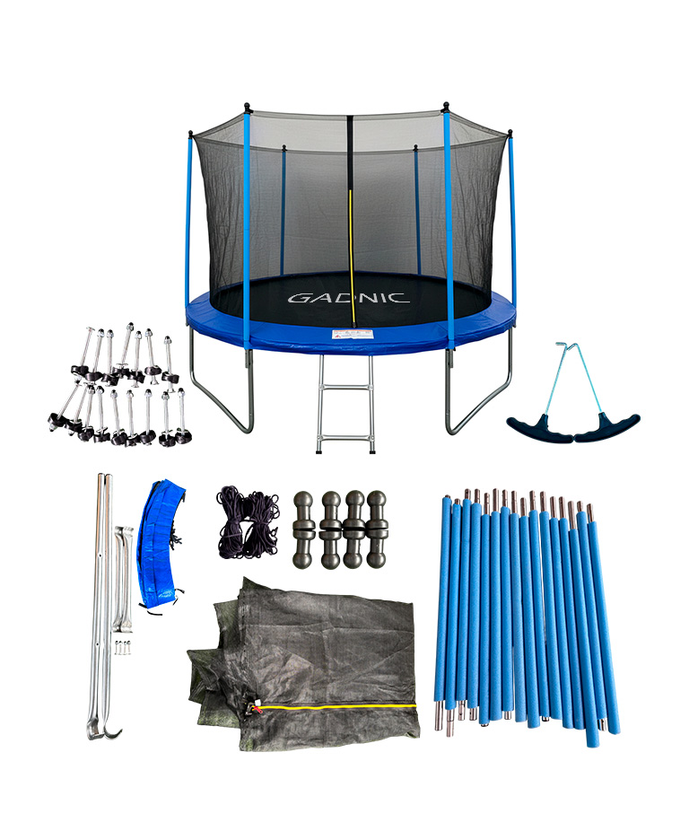 Cama Elástica Gadnic 365cm 12 ft Trampolin Con Red de Seguridad Y Escalera Estructura Acero - Imagen 7