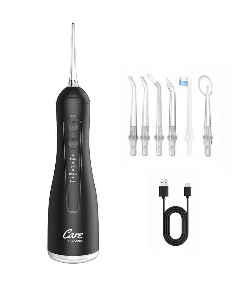 Irrigador Bucal Portátil Care By Gadnic 300ml Recargable 4 Modos de Limpieza 5 Boquillas Intercambiables - Imagen 7