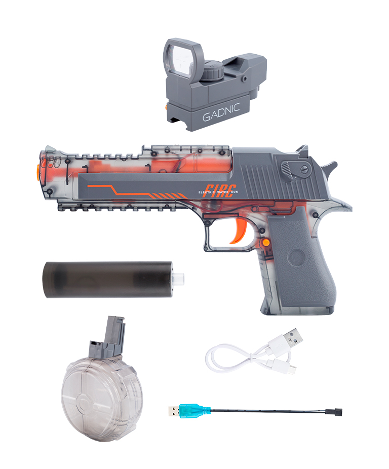 Pistola De Agua Automatica Gadnic Recargable LED Alcance 10 Metros Tanque 500 ml Bateria 500 mAh - Imagen 7