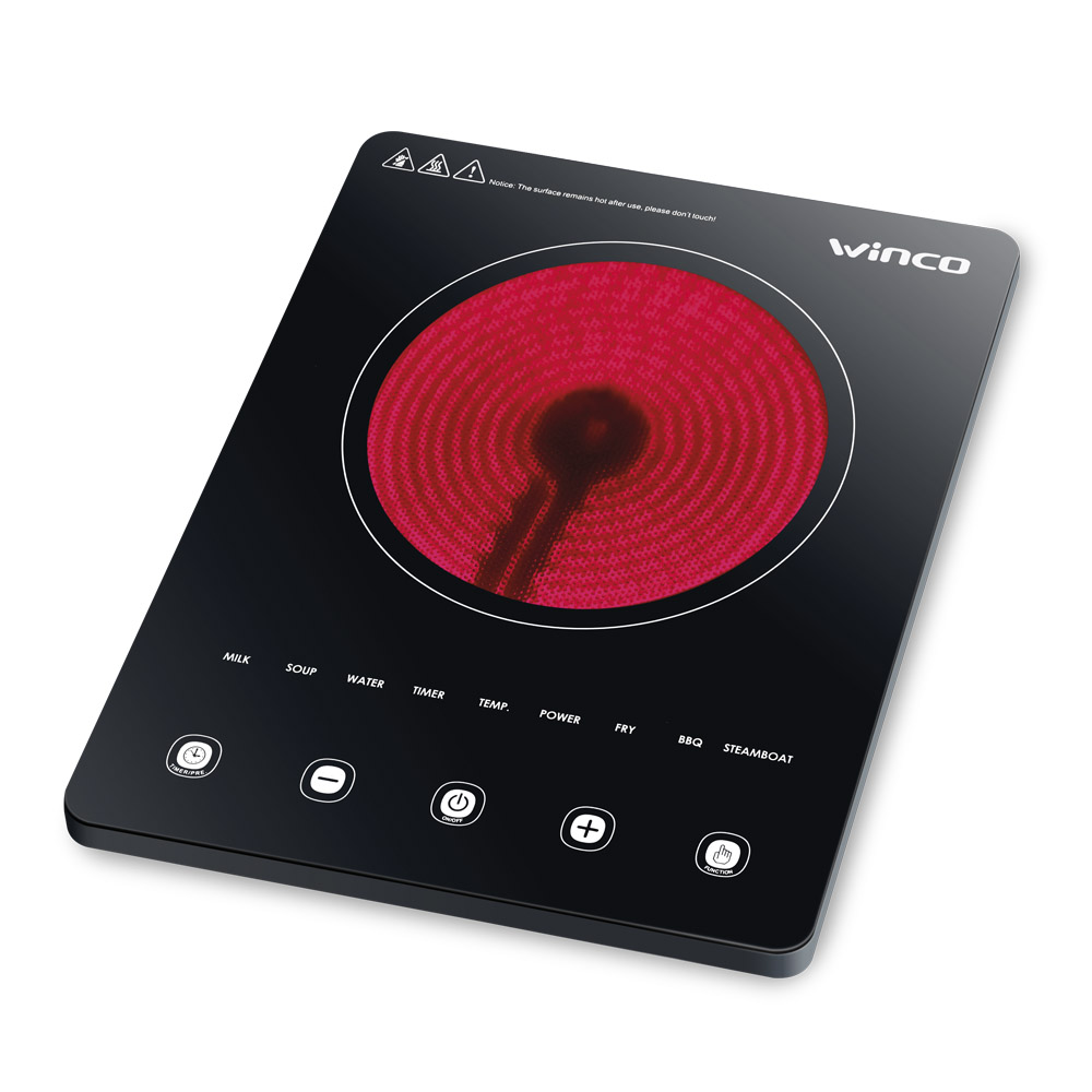 Anafe Winco Infrarrojo Vitroceramico W44 2000W Temporizador