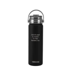 Botella térmica Waterdog Akwa - 650 ml - Grabado Personalizado - Negro