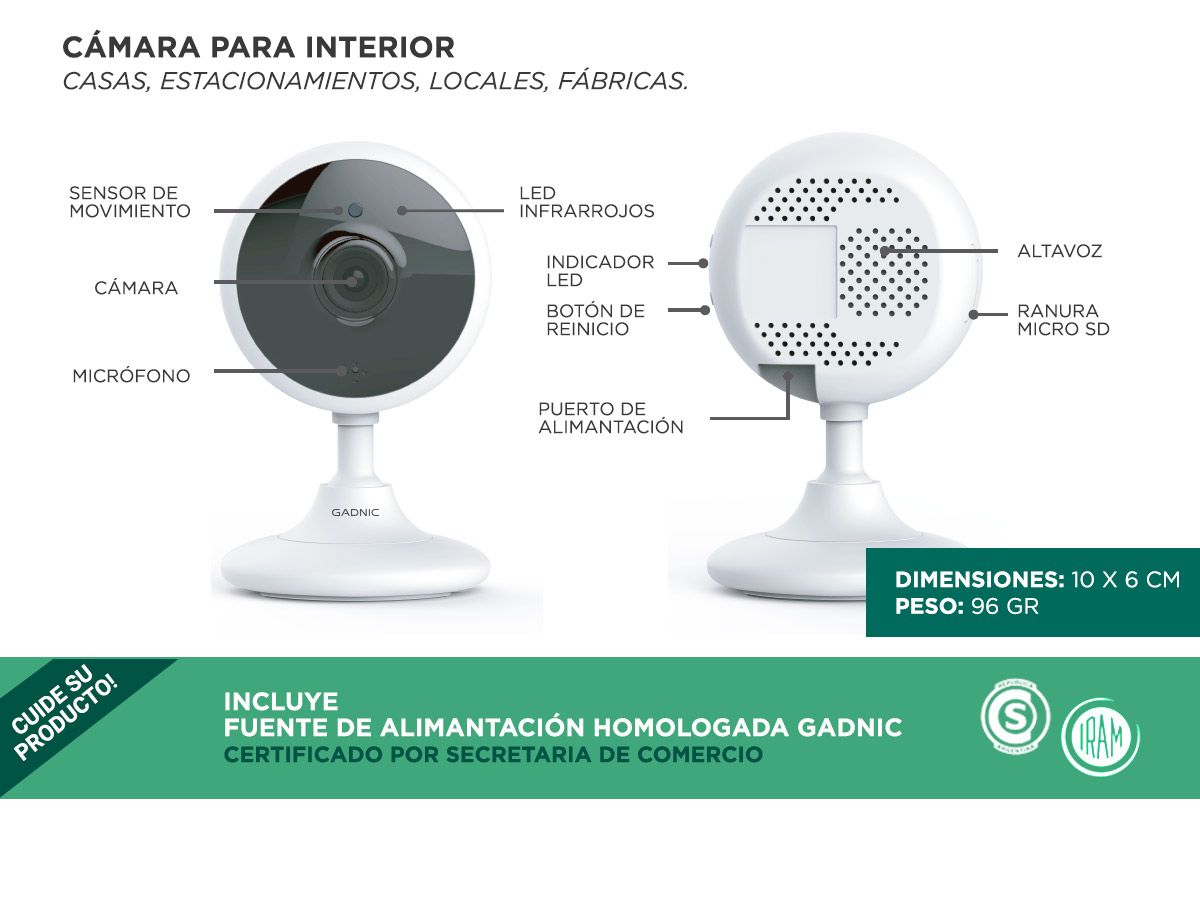 Camaras De Seguridad Baby Call x2 Gadnic 702 Full HD 1920x1080 - Imagen 6