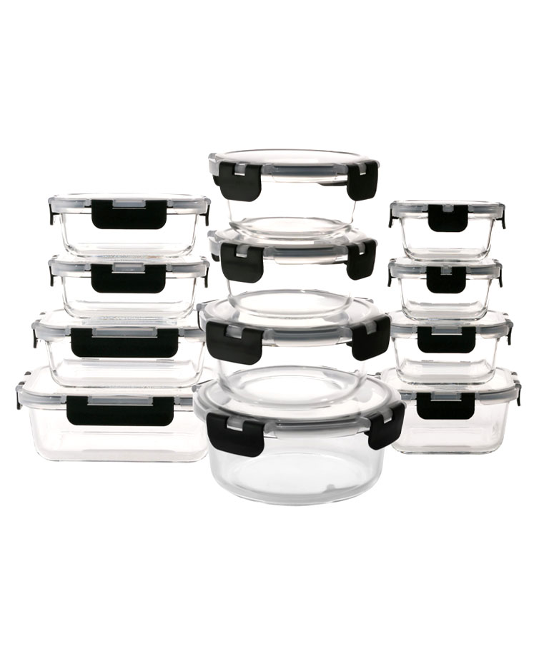 Set x12 Contenedor Hermético De Vidrio Gadnic Apto Microondas Horno Freezer Heladera Tupper Lucheras - Imagen 5