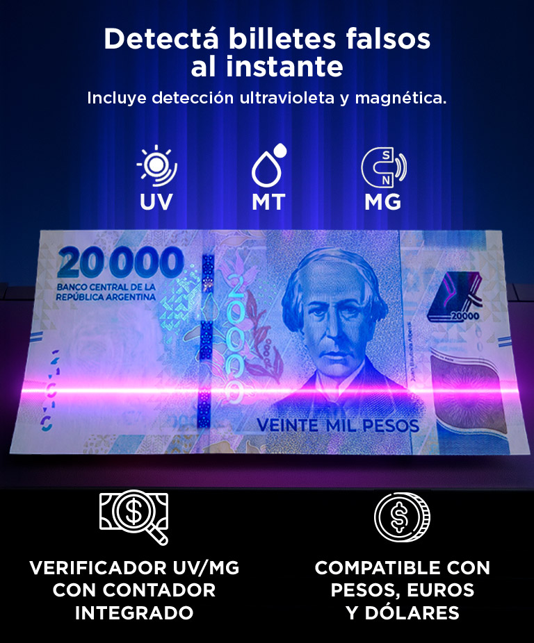Contador De Billetes Gadnic MC-31 Profesional 1500 Billetes X Min - Imagen 3