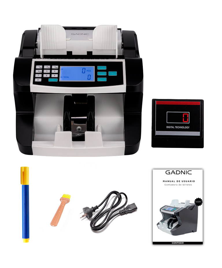 Contador De Billetes Gadnic MC-31 Profesional 1500 Billetes X Min - Imagen 7