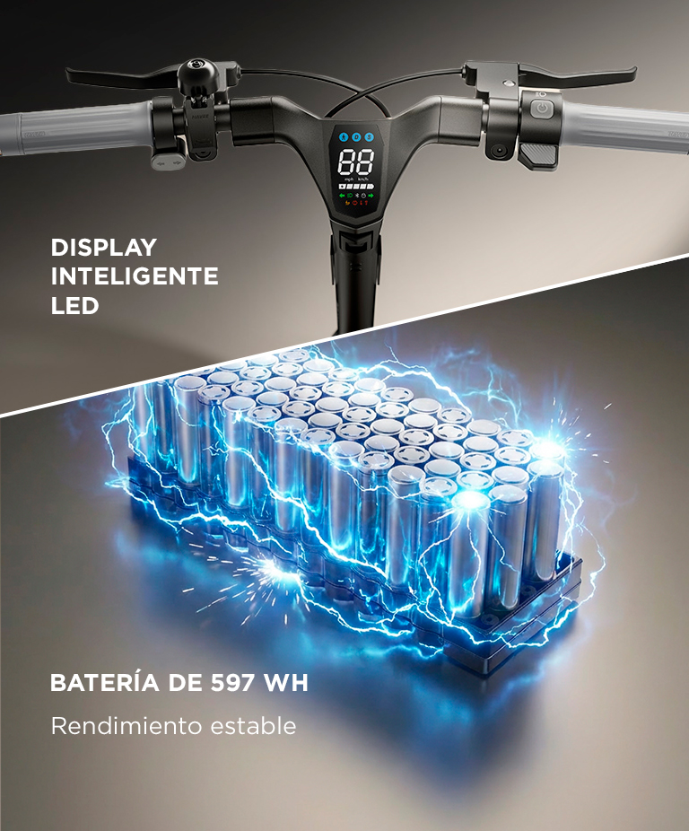 Monopatín Eléctrico Navee ST3 Pro 40kmh 1350W Autonomía Hasta 75 Km - Imagen 4