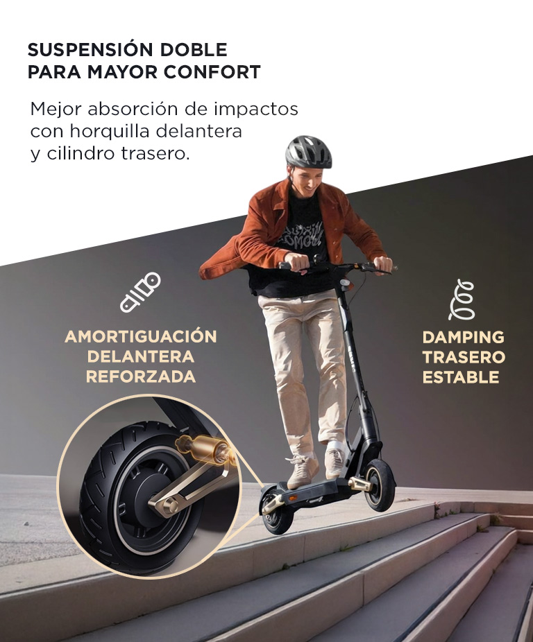 Monopatín Eléctrico Navee ST3 Pro 40kmh 1350W Autonomía Hasta 75 Km - Imagen 6
