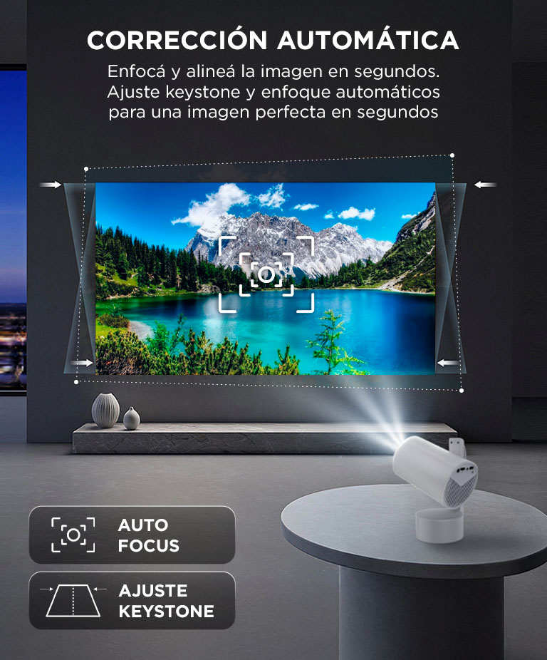 Proyector Inalámbrico Gadnic Full HD 1920x1080 Auto Enfoque Automático 250 ANSI Lumenes - Imagen 5