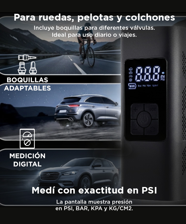 Inflador Portatil Gadnic Bateria Auto 6000mah - Imagen 4