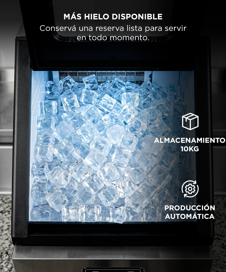 Máquina Fabricadora De Hielo Industrial Cuk By Gadnic 45 Kg Acero Inoxidable Con Depósito 10 Kg - Imagen 4