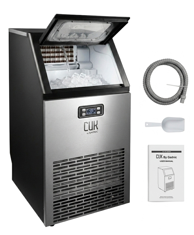 Máquina Fabricadora De Hielo Industrial Cuk By Gadnic 45 Kg Acero Inoxidable Con Depósito 10 Kg - Imagen 7