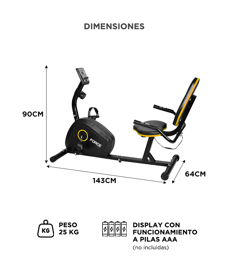 Bicicleta Estatica Inteligente Force By Gadnic 8 Niveles Pantalla LCD App - Imagen 6