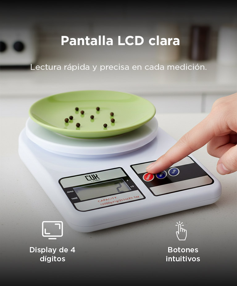 Balanza De Cocina Gadnic Digital Hasta 10 Kg - Imagen 4