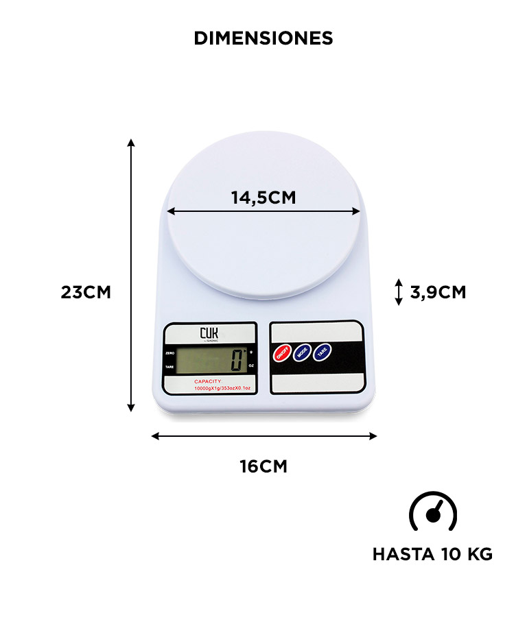 Balanza De Cocina Gadnic Digital Hasta 10 Kg - Imagen 6