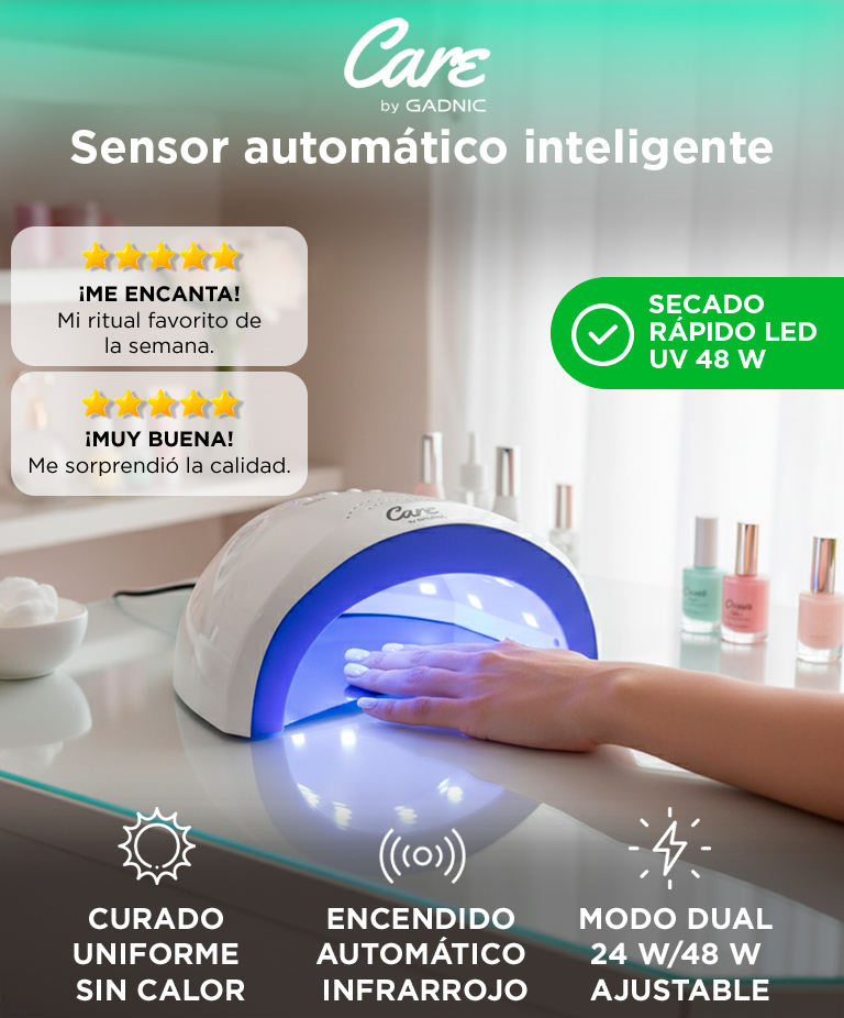 Cabina Para Uñas Care By Gadnic Ledsun UV 168W Uso Profesional - Imagen 2