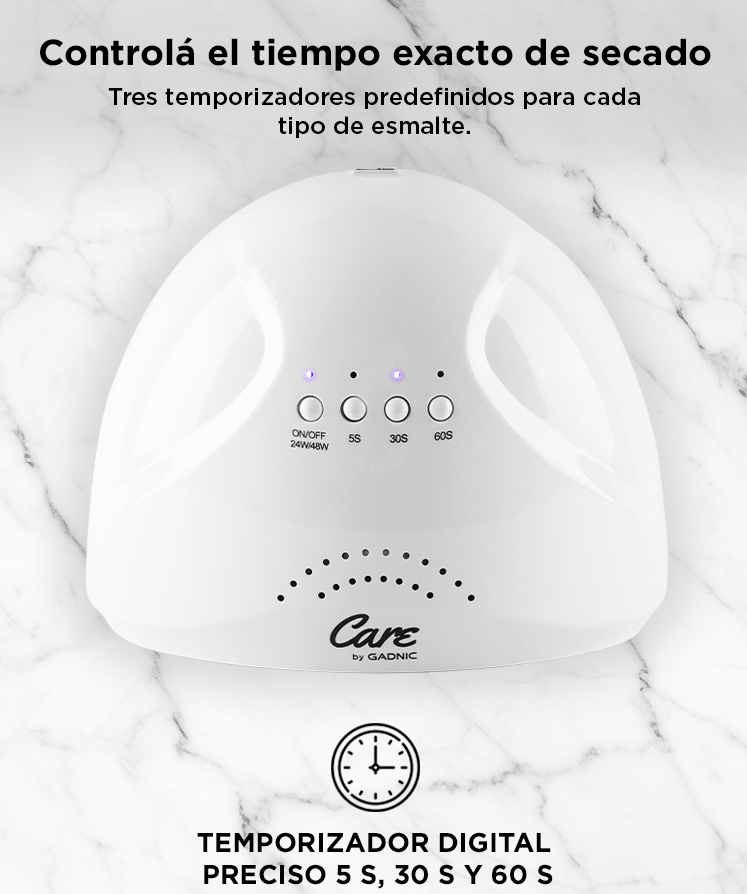Cabina Para Uñas Care By Gadnic Ledsun UV 168W Uso Profesional - Imagen 3