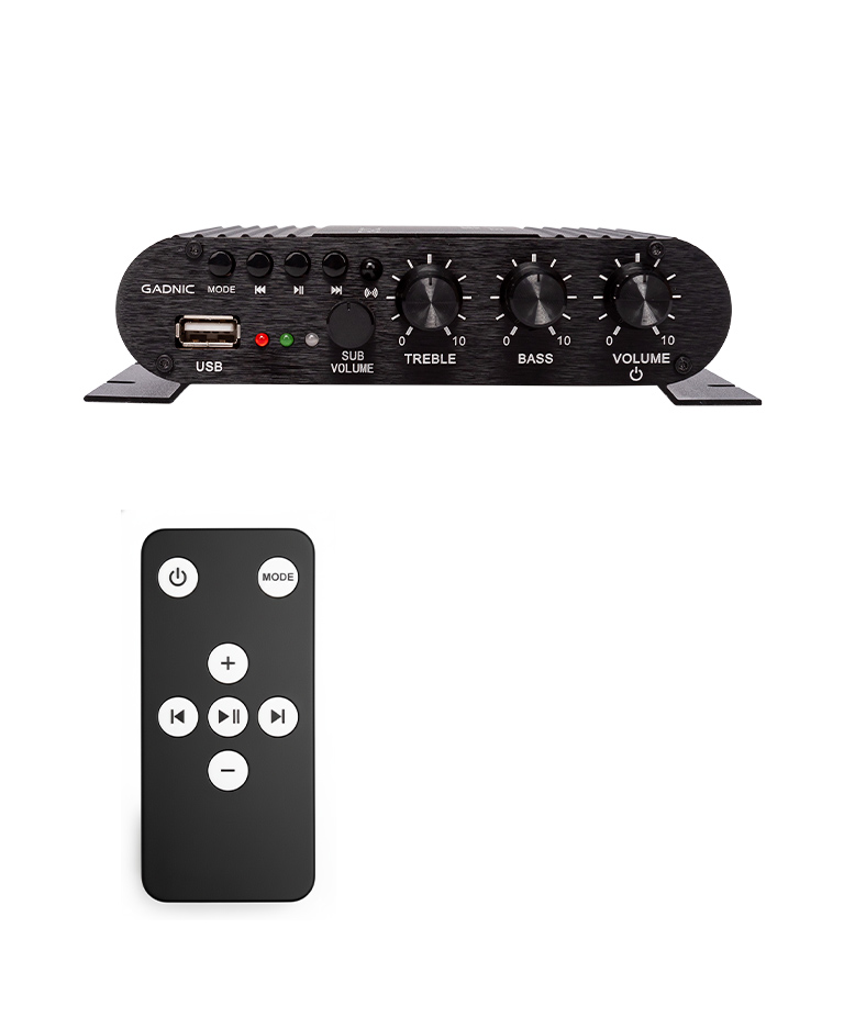 Amplificador BT Gadnic Para Auto Alta Potencia Con Conexion Inalambrica Control Remoto Para Sistema De Audio - Imagen 7