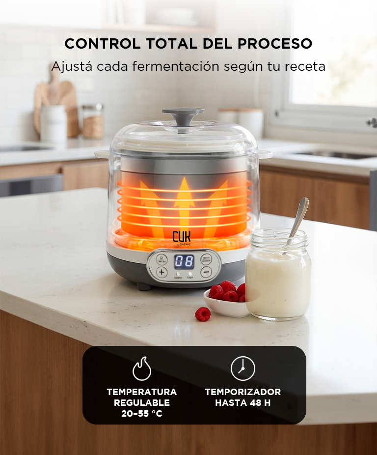 Yogurtera Cuk By Gadnic 1.5L Yogur Griego Panel Digital - Imagen 3