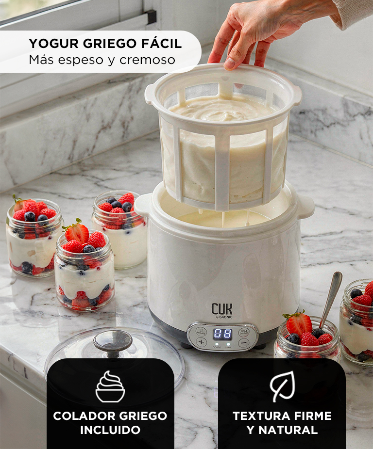 Yogurtera Cuk By Gadnic 1.5L Yogur Griego Panel Digital - Imagen 5