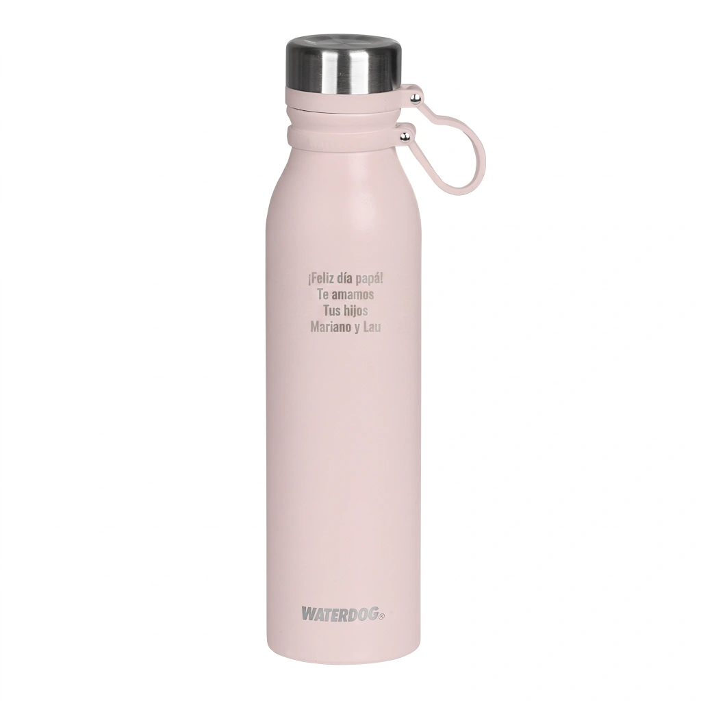 Botella térmica Waterdog Buho - 750 ml - Grabado Personalizado - Rosa