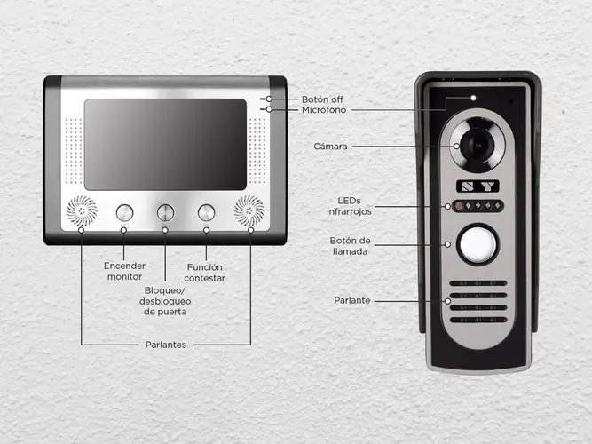 Portero Visor Eléctrico Timbre Gadnic Pantalla LCD Con Cámara - Imagen 4