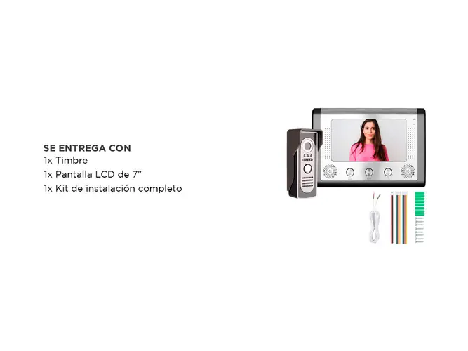 Portero Visor Eléctrico Timbre Gadnic Pantalla LCD Con Cámara - Imagen 2