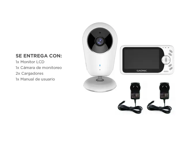 Baby Monitor Gadnic Visión Nocturna Pantalla LSD Audio Bidireccional Sistema VOX - Imagen 6