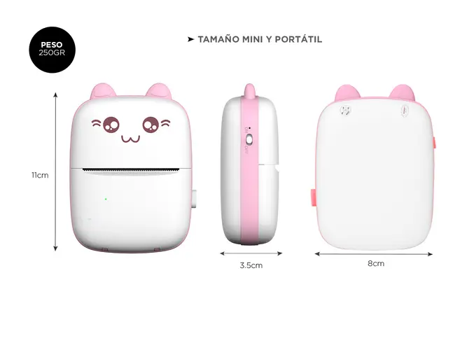 Mini Impresora Térmica Portátil Gadnic - Imagen 6