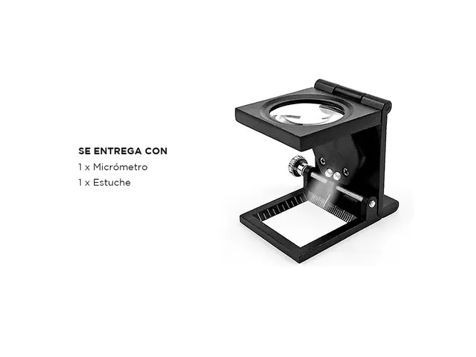 Lupa Cuenta Hilos Luz Led Gadnic Maximus3 Tornillo Micrométrico - Imagen 6