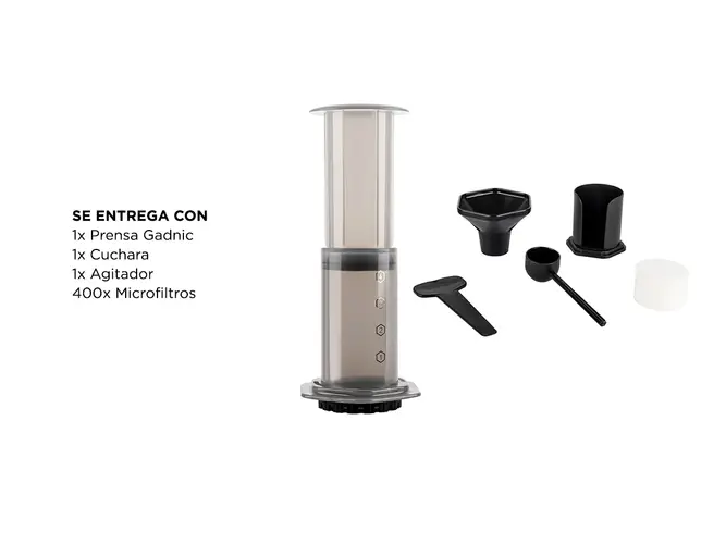 Kit Cafetera Gadnic CukPress Prensa Tipo Aeropress Portátil Accesorios - Imagen 7