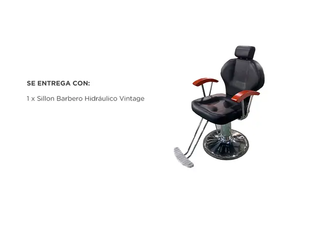 Sillon Barbero Hidráulico Peluquería Gadnic BR33 Vintage - Imagen 7