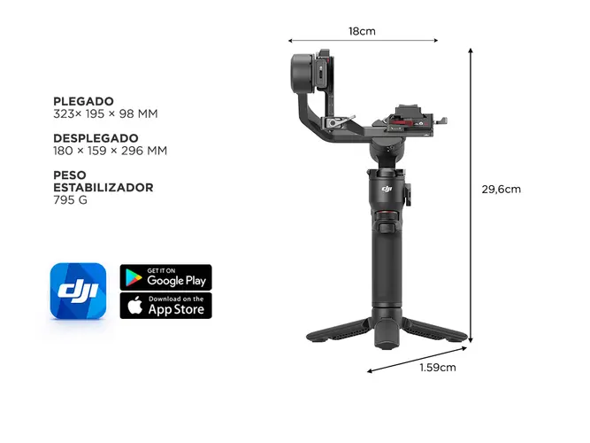 Estabilizador de Cámara Ronin DJI RS3 Mini Profesional Gimbal - Imagen 6