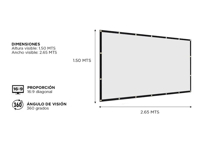 Pantalla de Proyector Gadnic 120 Portátil Visión 360 - Imagen 4