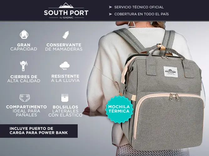Bolso Mochila Maternal Térmica Múltiple - Imagen 2