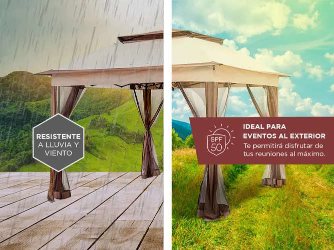 Gazebo Mosquitero Gadnic Gard Tienda de Sombrilla Instalación Simple - Imagen 4