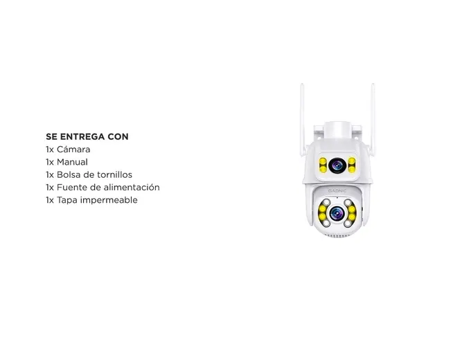 Cámara de Seguridad Gadnic Doble Lente 8MP Resistente Al Agua - Imagen 7