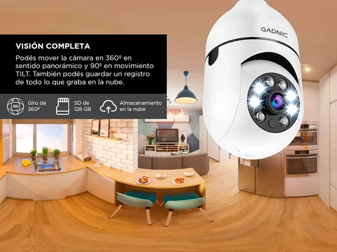 Cámara de Seguridad FULL HD Gadnic Domo Con Visión Nocturna Y Detección de Movimiento - Imagen 5