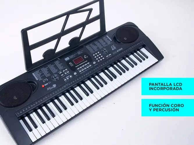 Teclado Musical MQ Organo Electronico 61 Teclas Con Microfono Parlantes Ritmos Tonos Grabación - Imagen 4