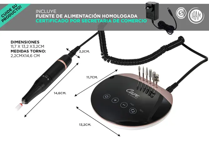 Torno Para Uñas Gadnic Centro Pulido Manicura con Pantalla Tactíl - Imagen 5