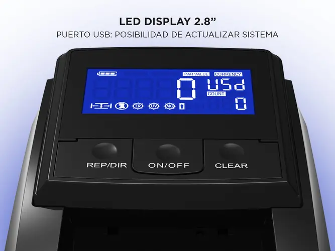 Detector De Billetes Falsos Gadnic Multimoneda Con Display Digital Conteo Automatico - Imagen 5