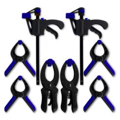 Juego De 8 Prensas Gadnic K8000 Carpinteria Kit Alta Calidad