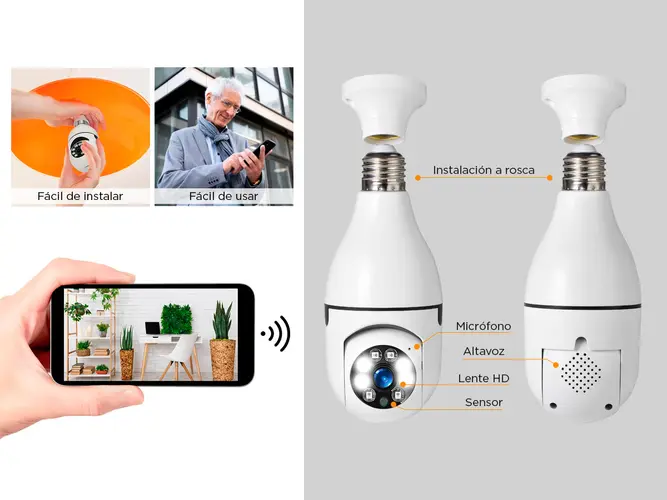 Cámara de Seguridad FULL HD Gadnic Domo Con Visión Nocturna Y Detección de Movimiento - Imagen 4